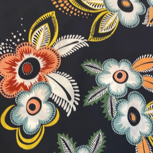 Ann Taylor Loft Oversized Boat Neck Floral Print  Bow Back Top Medium - Picture 7 of 10